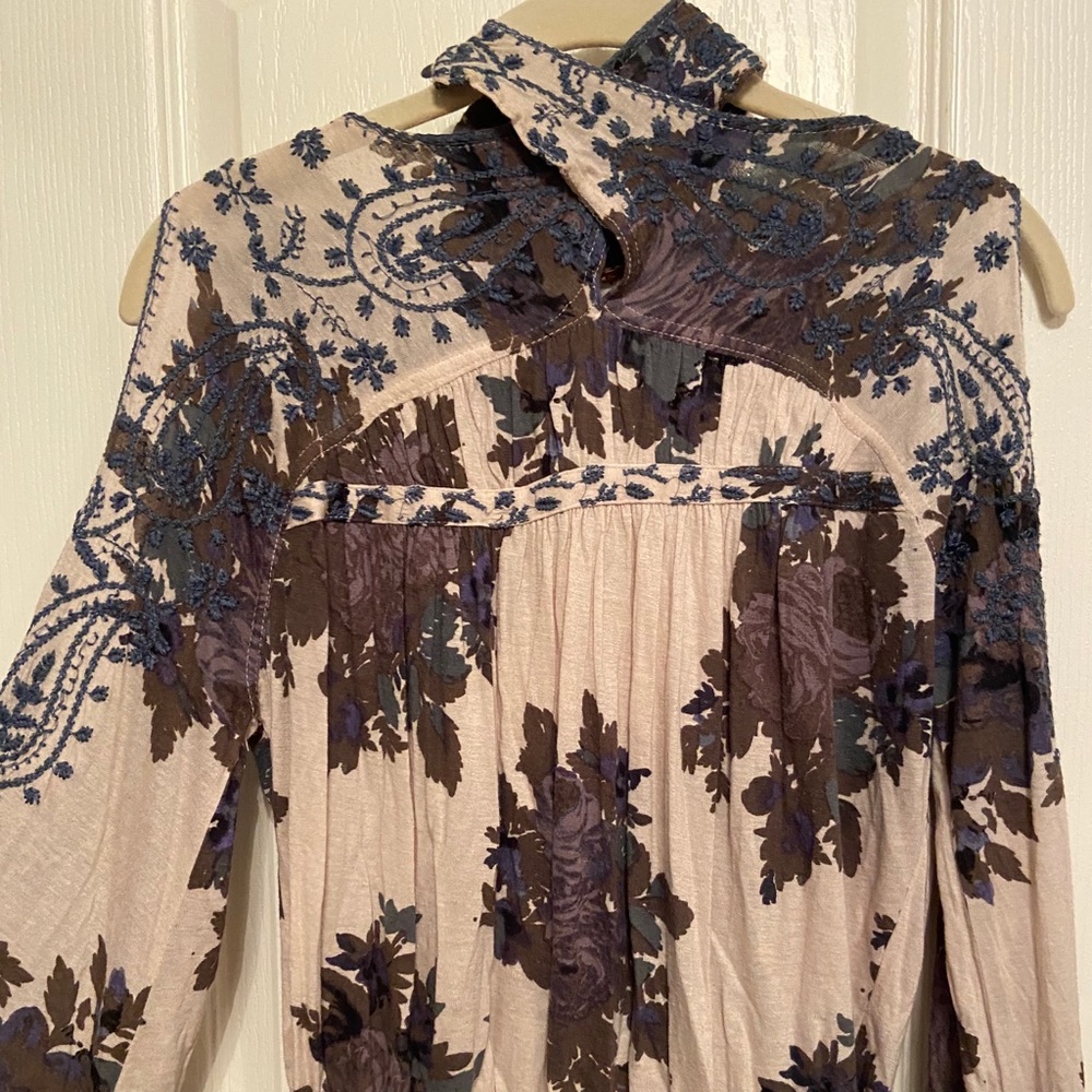 Free People Floral Long Sleeve, size S